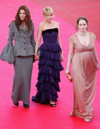 Actresses Catherine Keener, Michelle Williams and Samantha Morton arrive for the Synecdoche, New York premiere at the Palais des Festivals during the 61st International Cannes Film Festival on May 23, 2008.