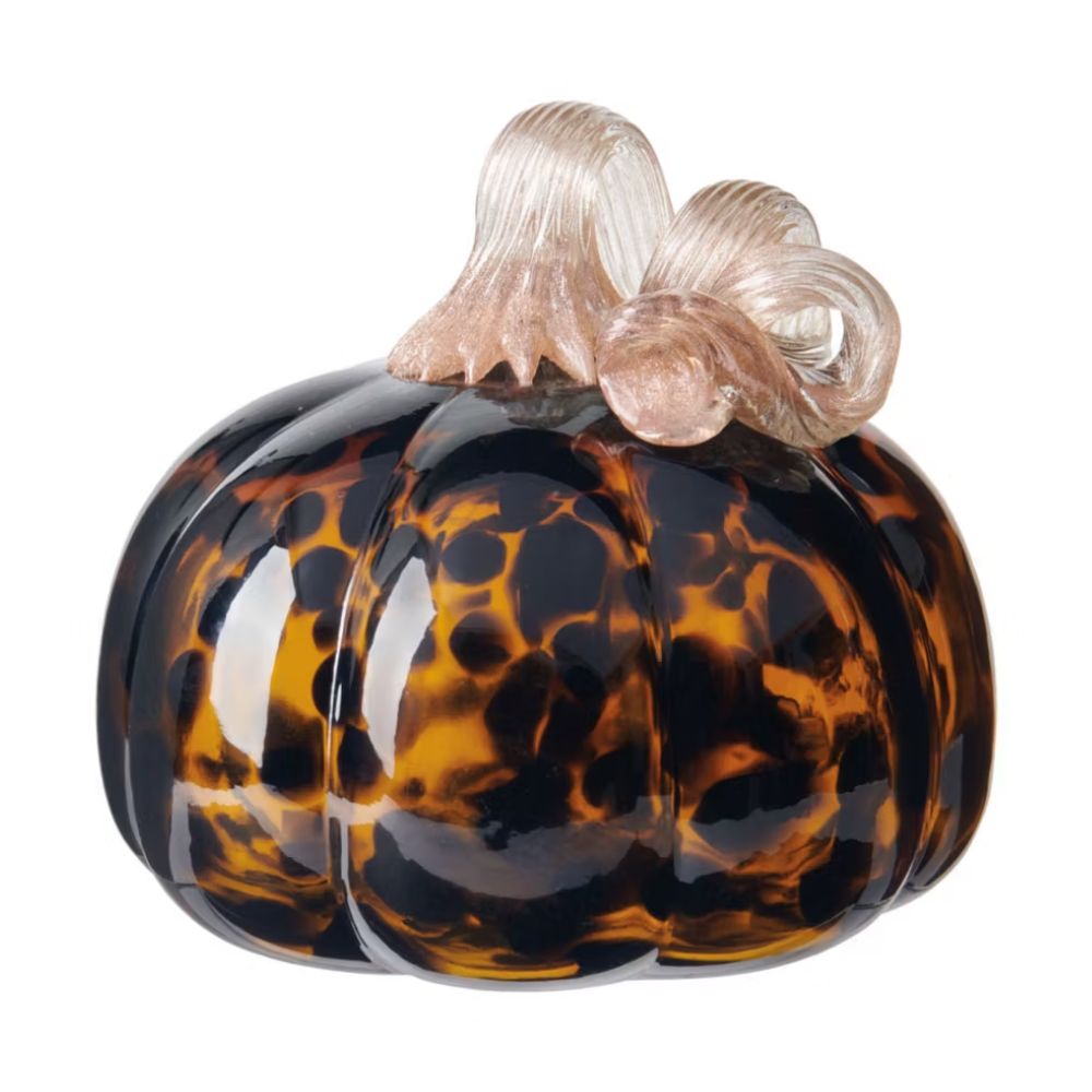 Handcrafted Glass Pumpkin, Tortoise
