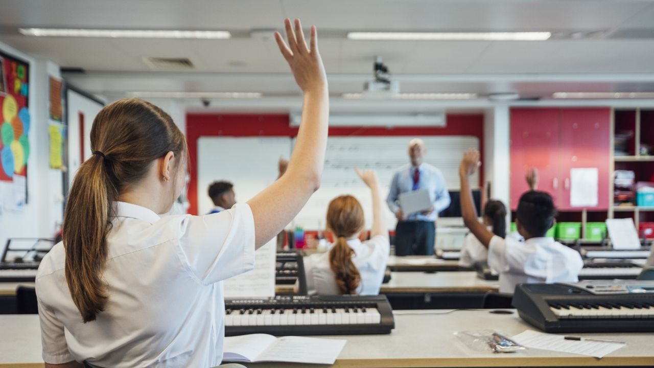 Schoolchildren in a classroom