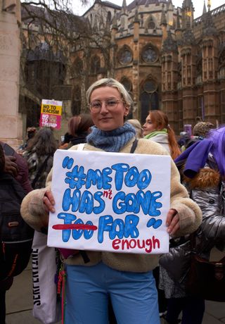 Eliza Hatch at the London Women's March