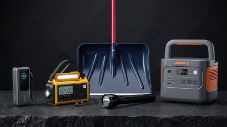 A selection of winter storm essentials.