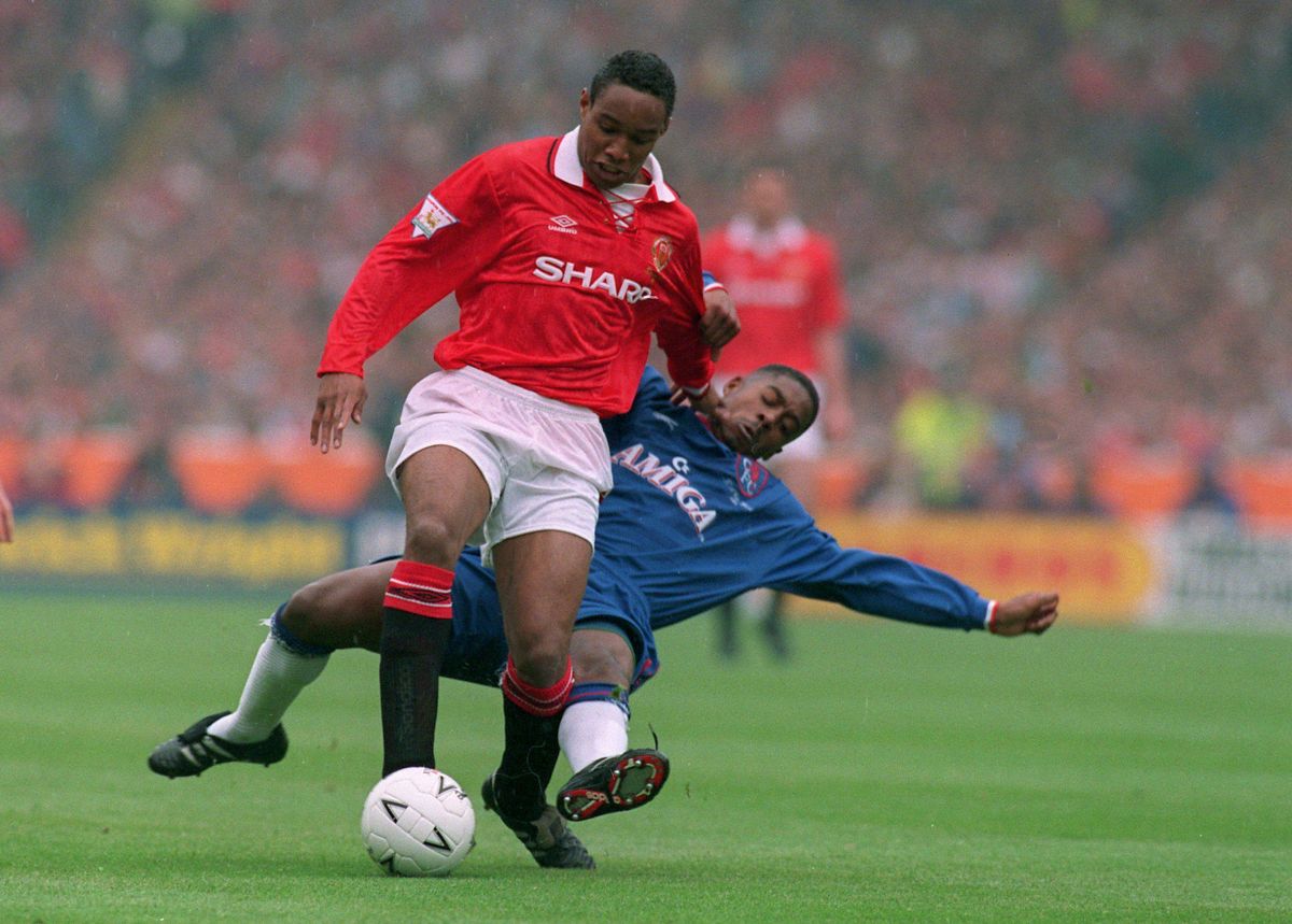 Paul Ince in action for Manchester United during the 1994 FA Cup final against Chelsea