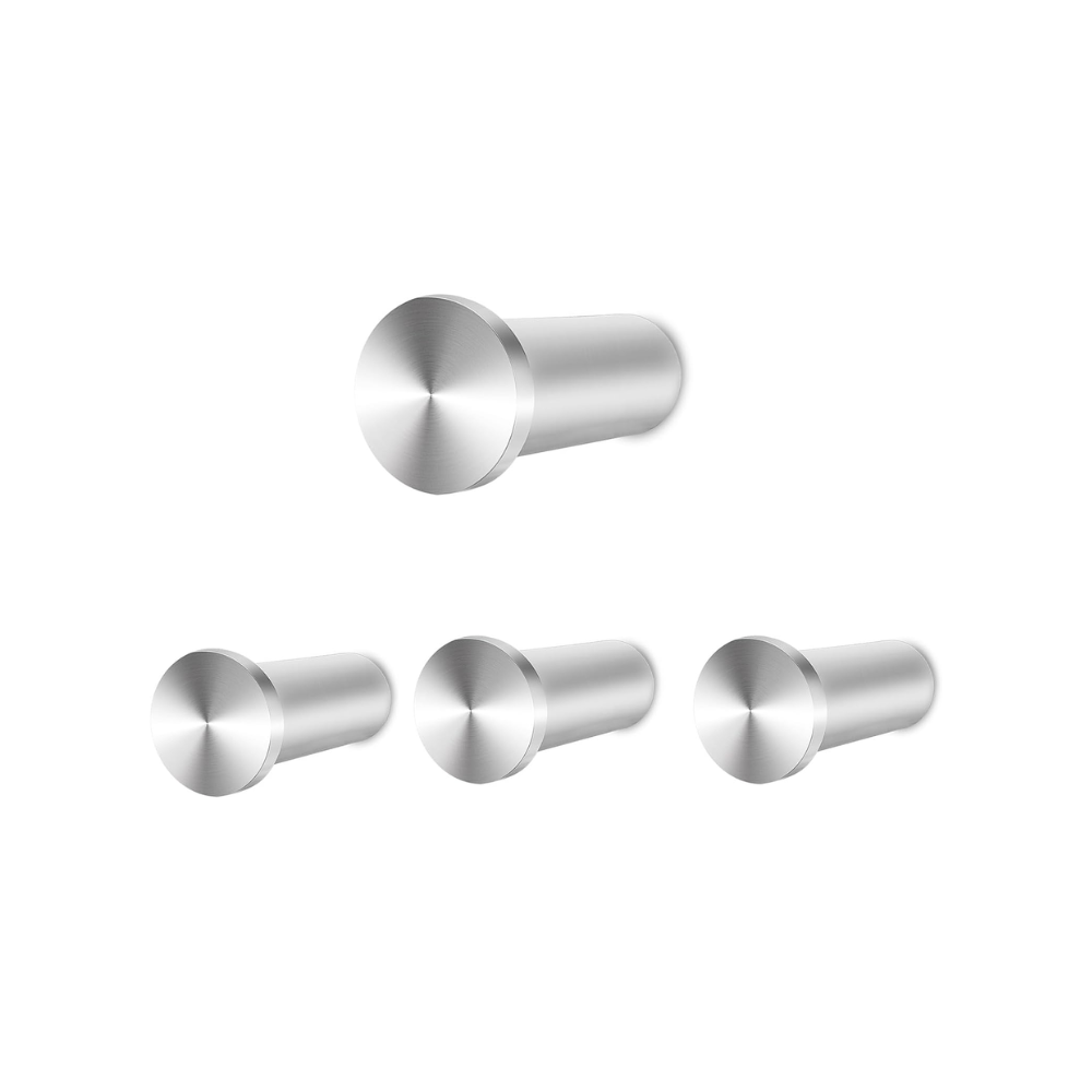 four silver hooks