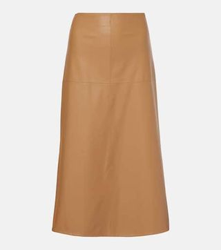 Leisure Scilli Coated Jersey Midi Skirt