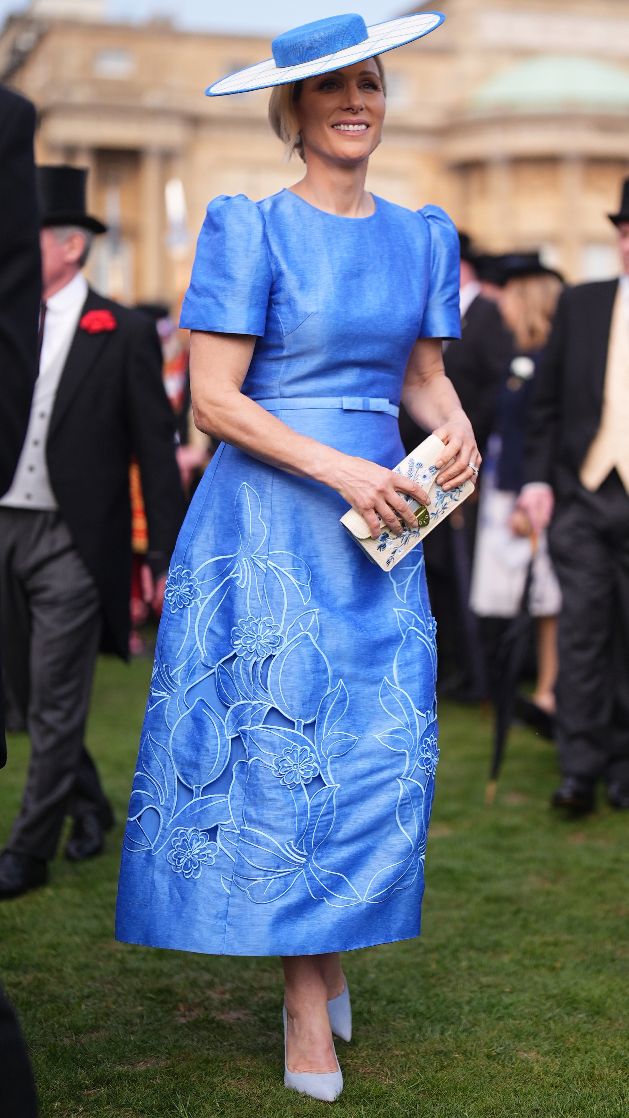 Zara Tindall meets guests during a Royal Garden Party at Buckingham Palace on May 8, 2026