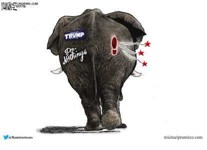 Political cartoon U.S. Trump GOP Congress 2017 election