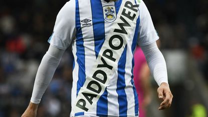 Huddersfield wore their new shirt in the pre-season match against Rochdale on 17 July 