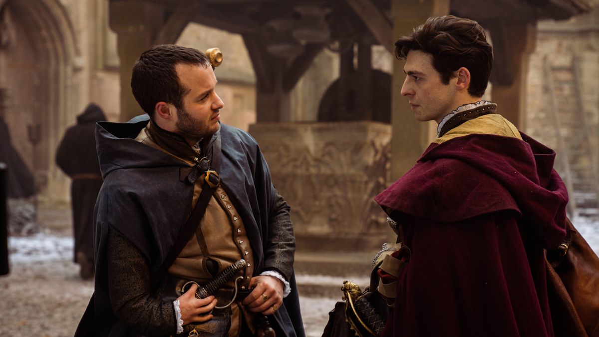 Matthew Shardlake and Jack Barak chatting in Shardlake episode 4