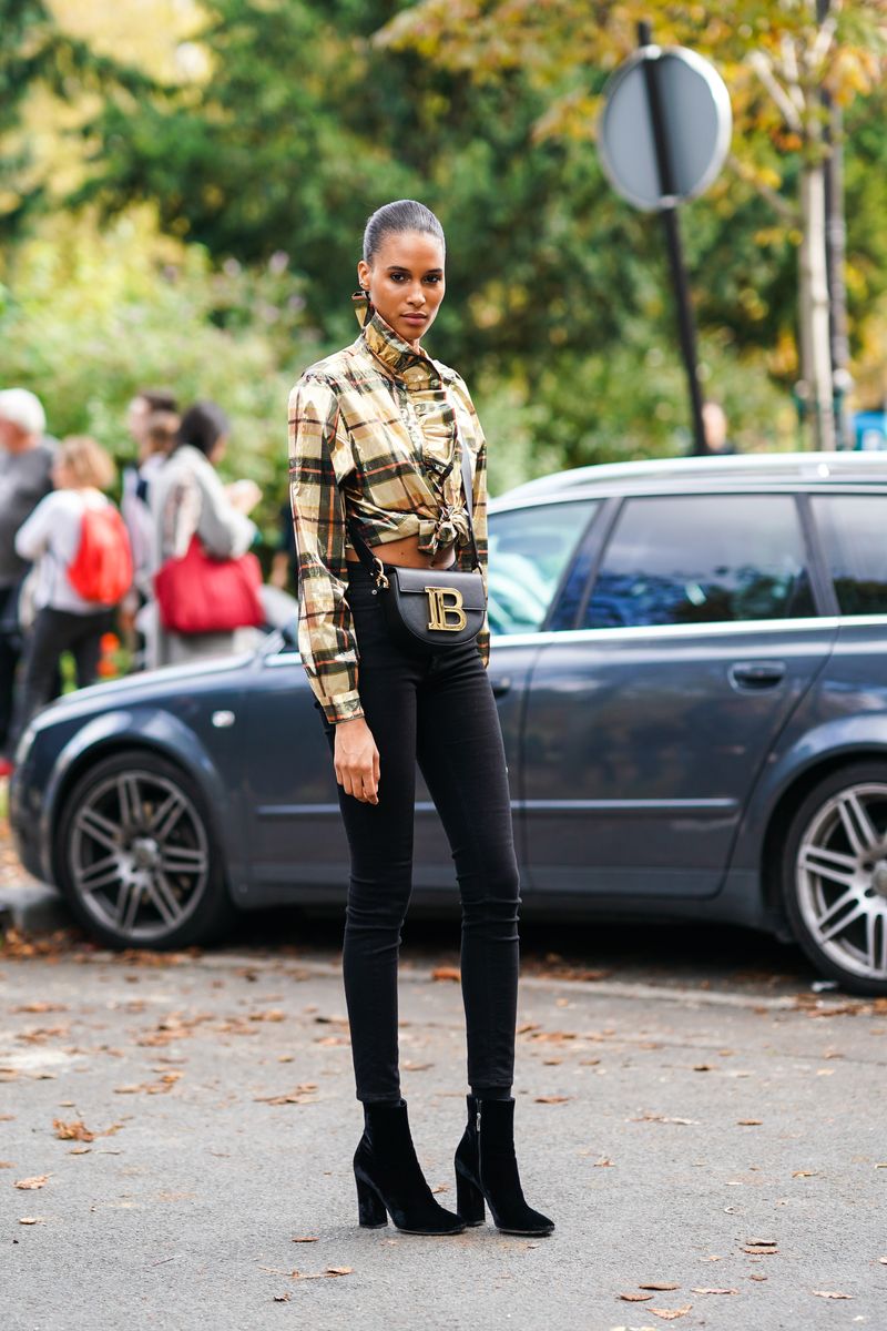 Black pointed 2025 toe booties outfit