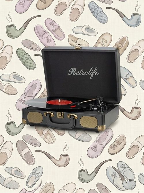 Vinyl Record Player 3-Speed Bluetooth Suitcase Portable Belt-Driven Record Player With Built-In Speakers Rca Line Out Aux in Headphone Jack Vintage Turntable