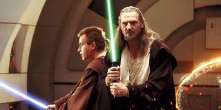 Liam Neeson as Qui-Gon Jinn and Ewan McGregor in Star Wars: Episode I - The Phantom Menace