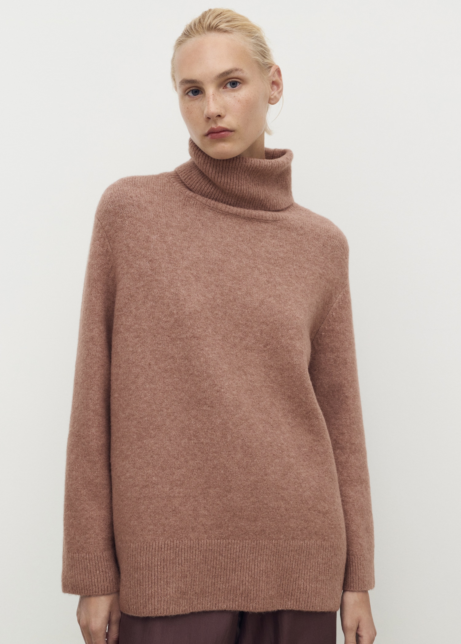 Turtleneck Knit Sweater - Women | Mango United Kingdom