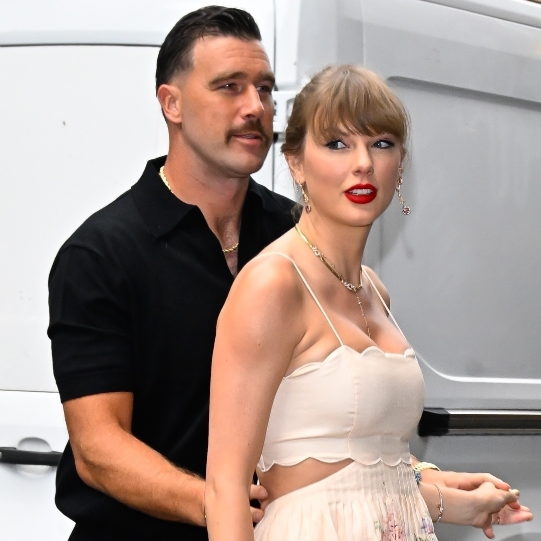 Taylor Swift and Travis Kelce in New York City wearing a Zimmermann dress
