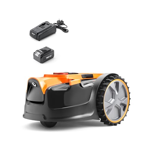 Lawnmaster Ocumow® 16 Drop and Mow Robot Lawnmower With Mx 24v 4.0ah Lithium Battery and Fast Charger. No Boundary Wire, App or Outdoor Power Socket Needed. for Small to Medium Lawns Up to 100m2.