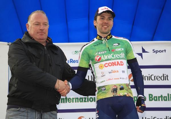 Andrea Palini (Team Idea) in the green jersey