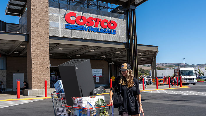 Costco with a giant Xbox in the trolley