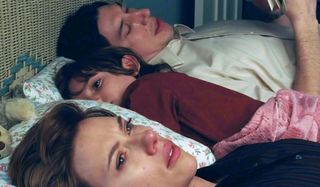Scarlett Johansson Adam Driver in bed with son Netflix