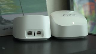 eero 6+ routers front and back