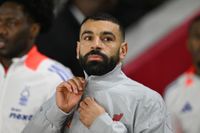 Mohamed Salah of Liverpool plays during the Premier League match between Nottingham Forest and Liverpool at the City Ground in Nottingham, England, on January 14, 2025.