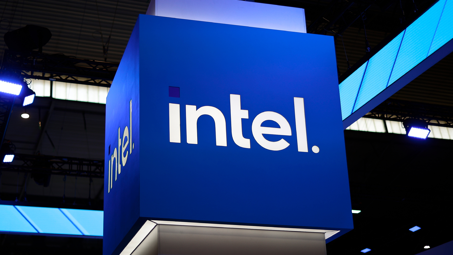 Intel Logo at trade show