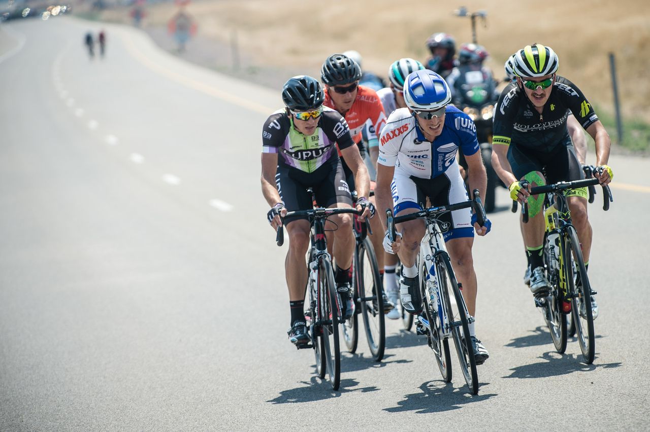 Matthew Busche (UnitedHealthcare) leading the breakaway