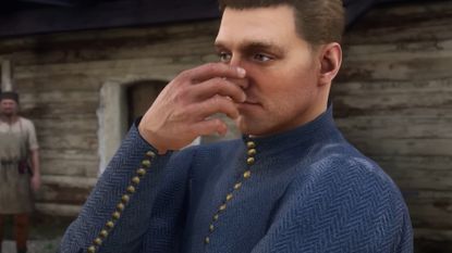 Kingdom Come: Deliverance 2 protagonist sighs into his hand