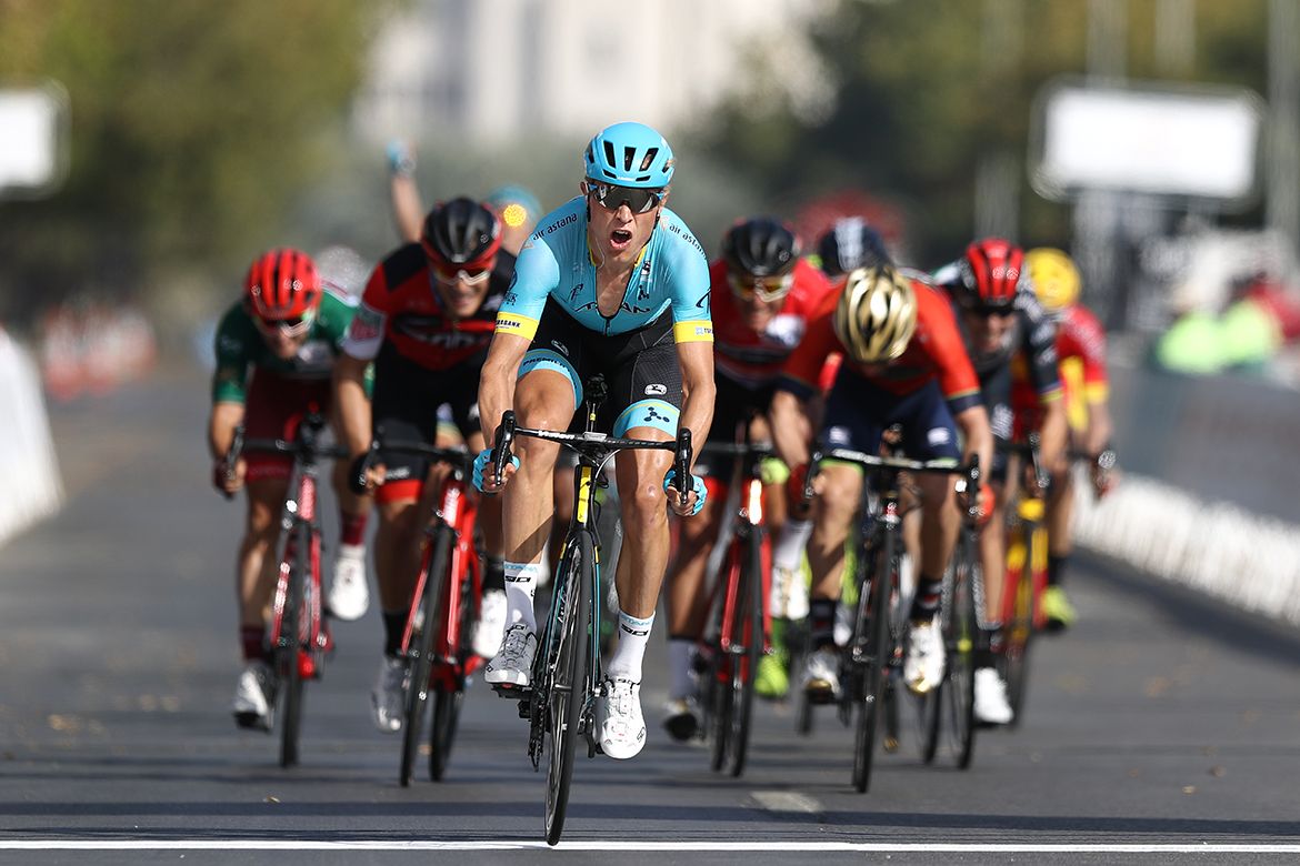 Magnus Cort (Astana) knows he has stage 4 of the Tour of Oman in the bag.