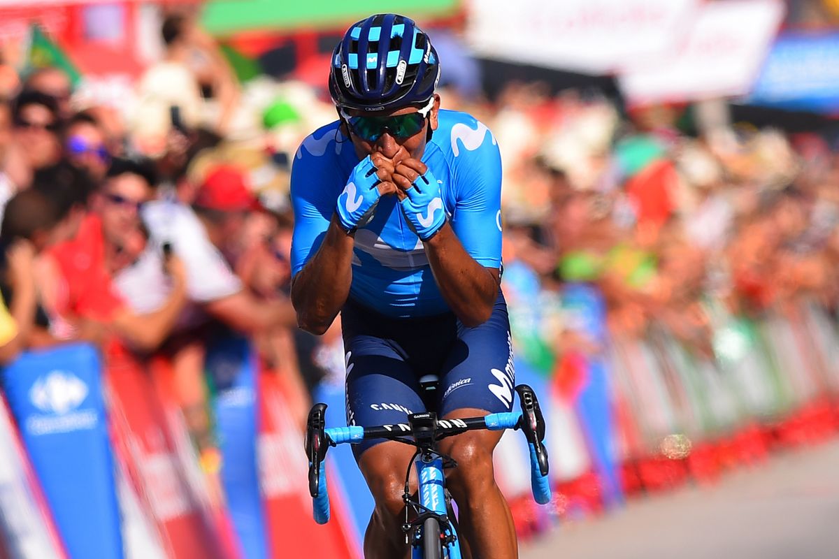 Nairo Quintana (Movistar) with the win