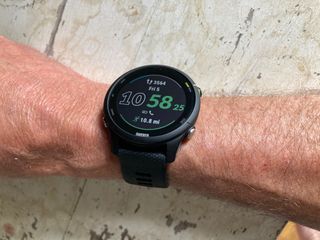 Garmin Forerunner 255 smartwatch on a wrist