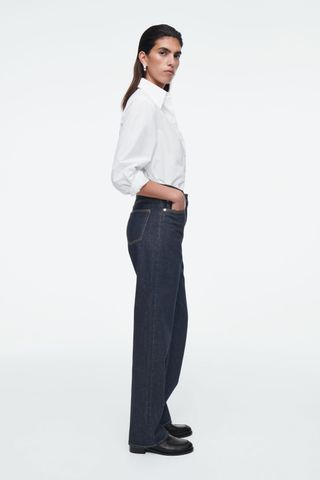 Column Straight-Leg Jeans