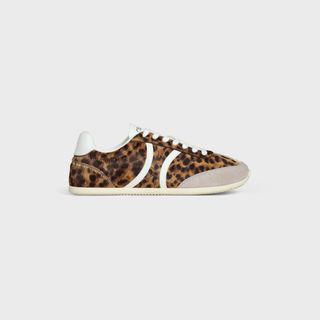 Celine Jogger Low Lace-Up Sneaker in Leopard Printed Hairy Calfskin and Calfskin