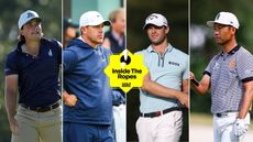 (L to R) Michael La Sasso, Brooks Koepka, Thomas Detry and Kevin Na