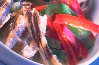 Roasted chicken and pepper salad