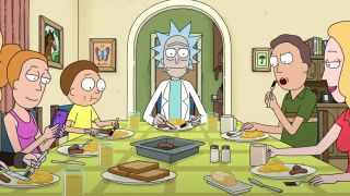 Rick and family in Rick and Morty