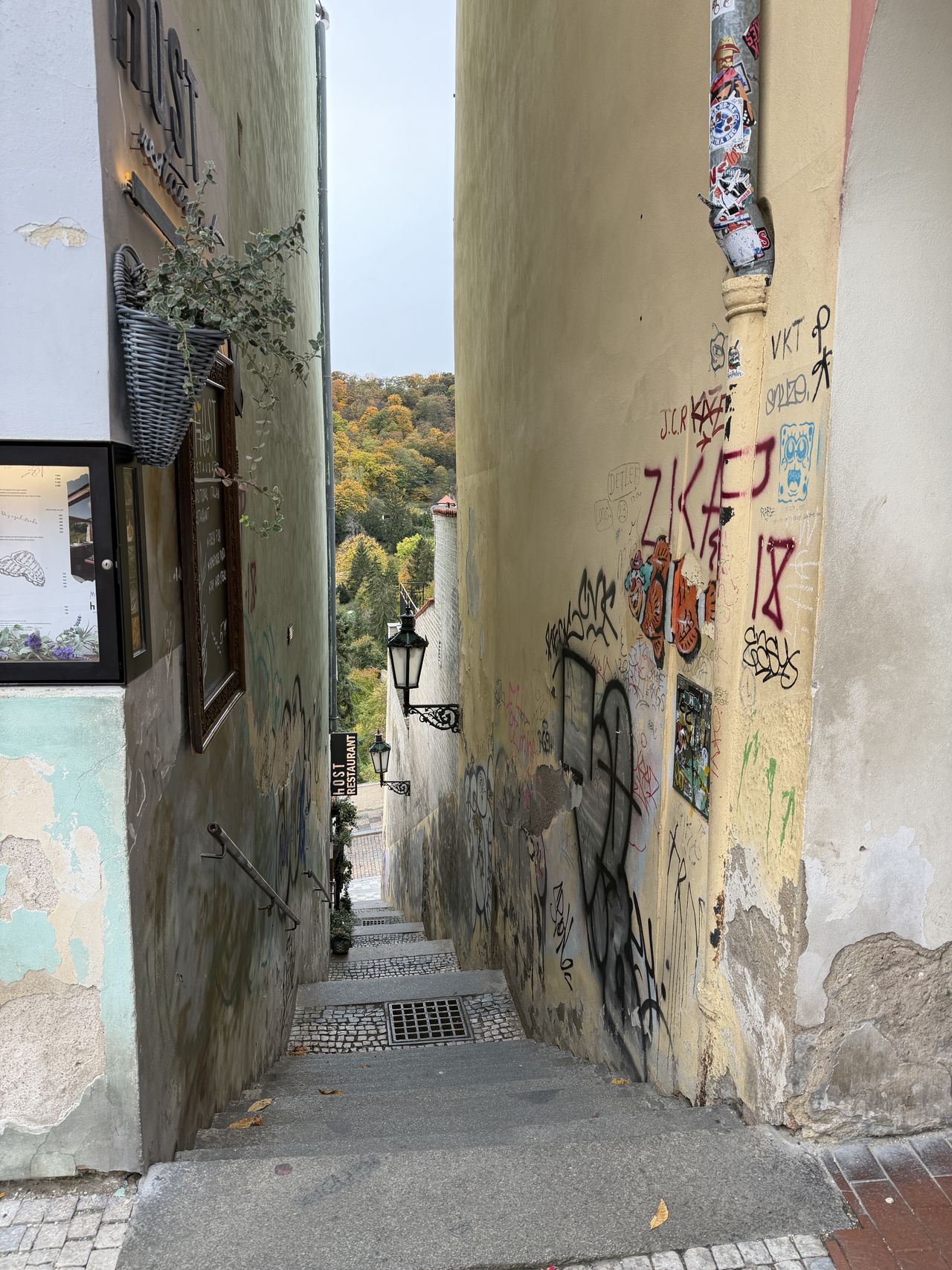 An alleyway in Prague