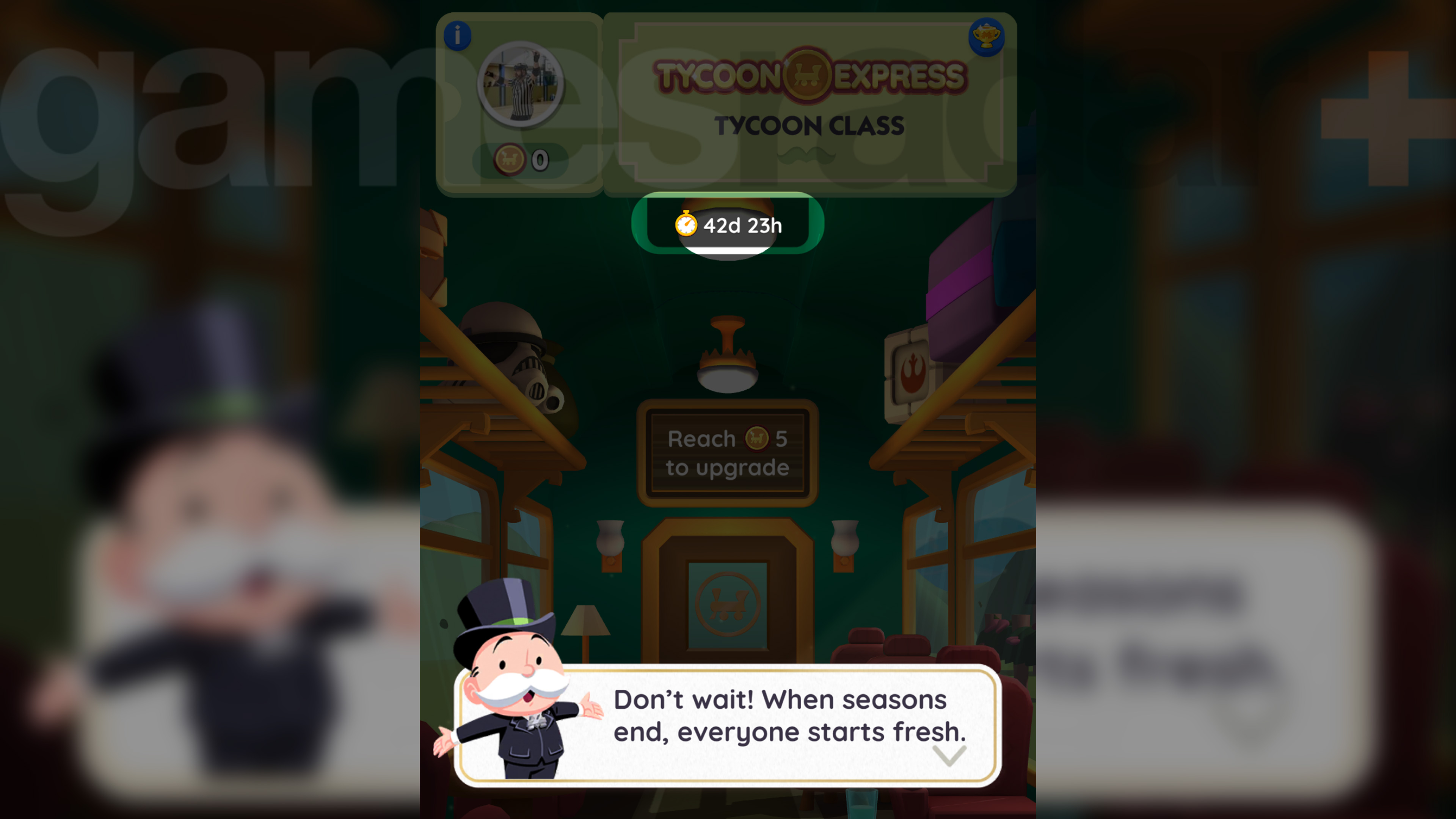 Monopoly Go Tycoon Express season schedule