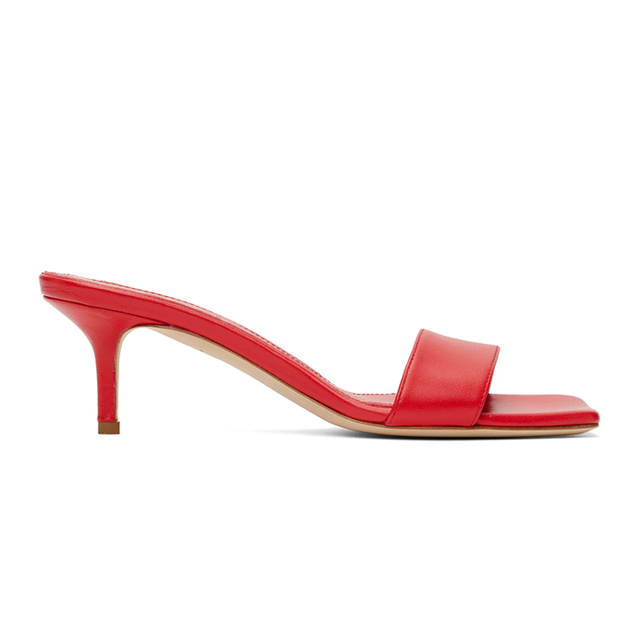 Aeyde, Red Ilvy Leather Mules