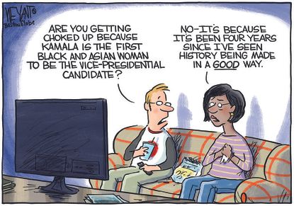 Political Cartoon U.S. Kamala Harris vice president