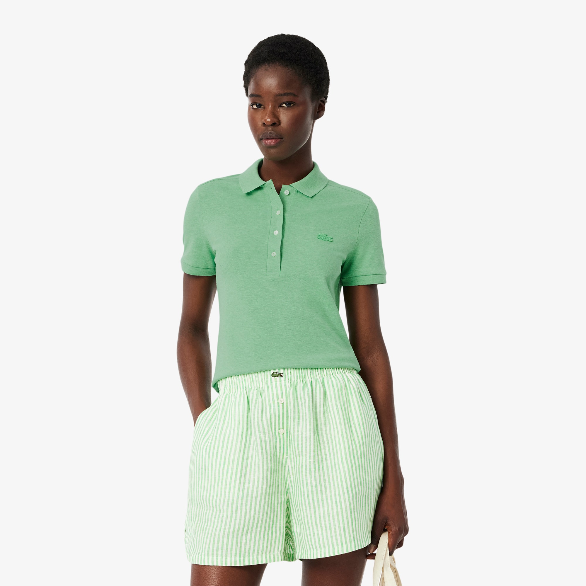 Women's L.12.d Slim Fit Stretch Mini Piqué Polo