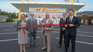 Michael Keaton as Ray Kroc in "The Founder" now streaming on Netflix