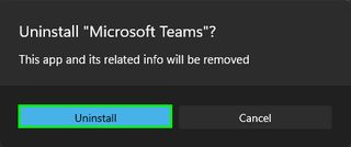 Microsoft Teams uninstall