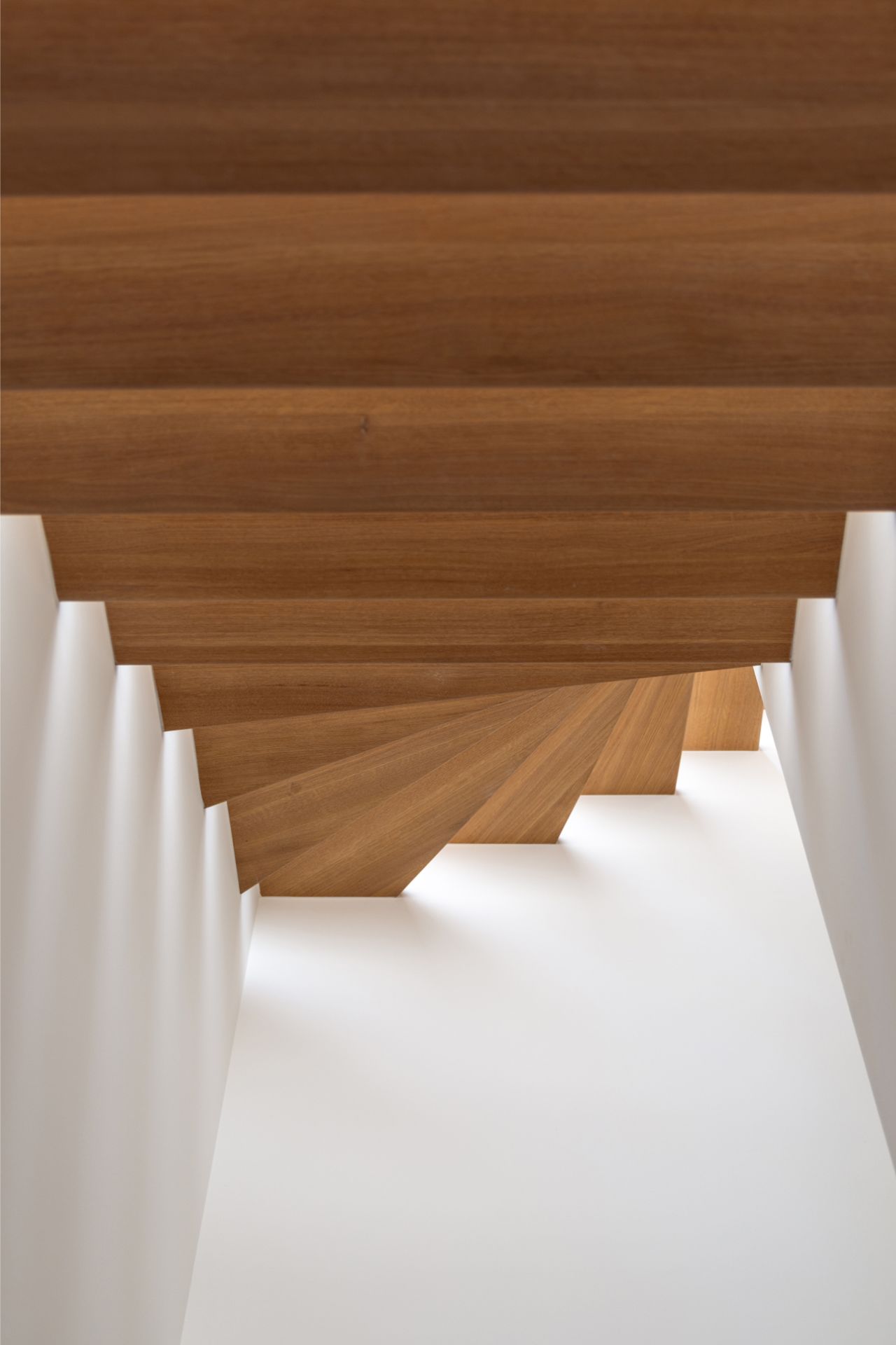 Interior details of the new oak joinery in the refurbished house