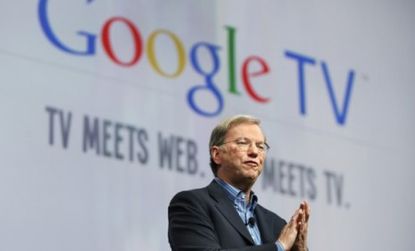 Google CEO Eric Schmidt introduced Google TV in May as the first platform to combine web technology and television.