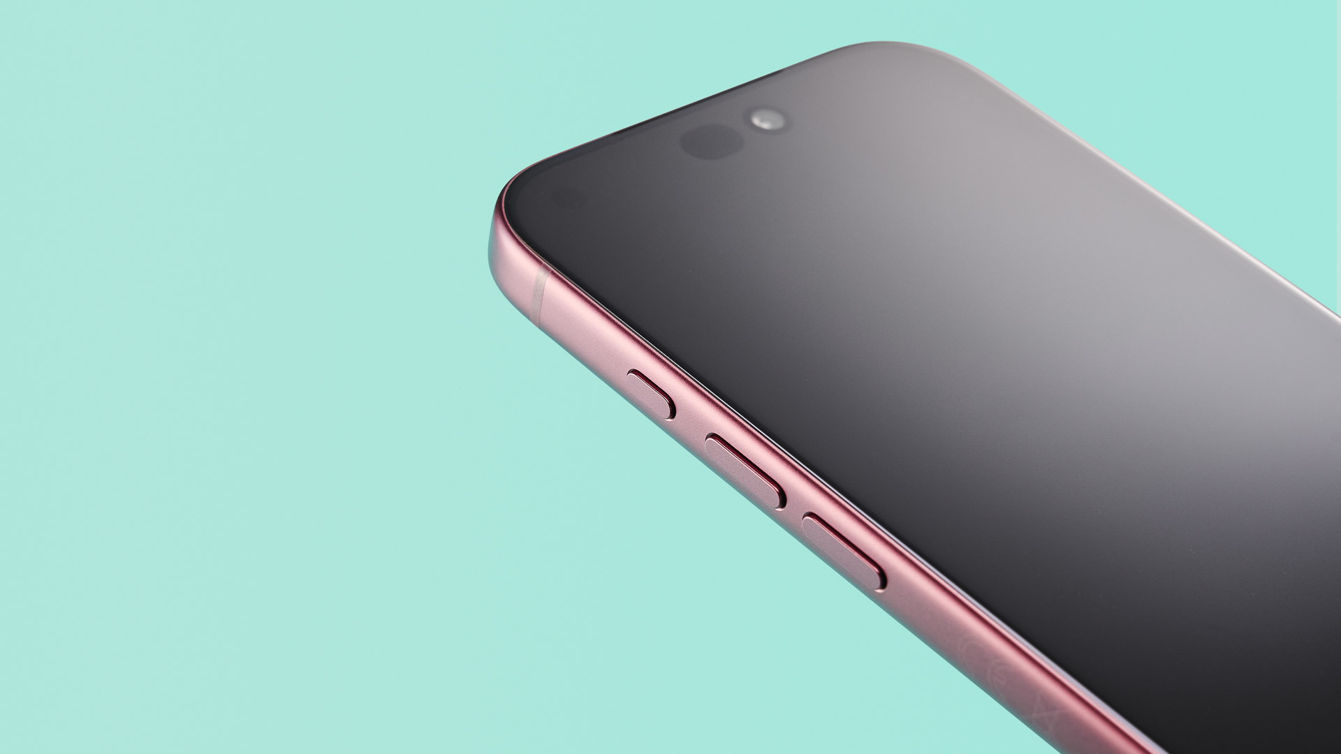 Apple iPhone 18 Pro in burgundy on green background