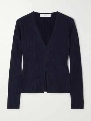 New Cami Ribbed Cashmere Cardigan