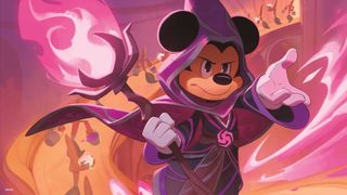 Sorcerer Mickey prepares a spell in Disney Lorcana