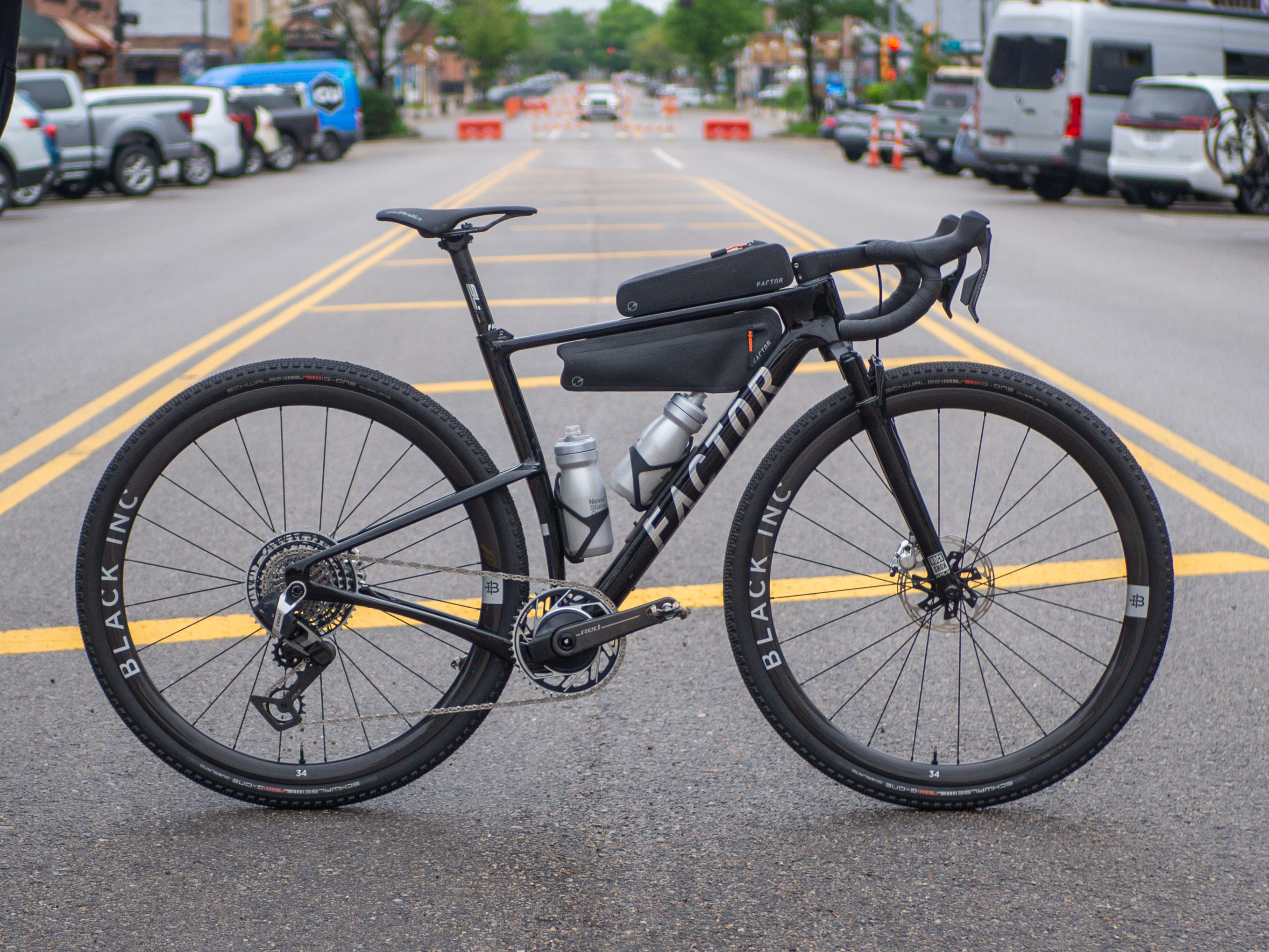 Up close images of a new Factor gravel bike