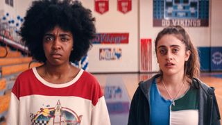 L-R: Josie (Ayo Edebiri) and PJ (Rachel Sennott) in "Bottoms"