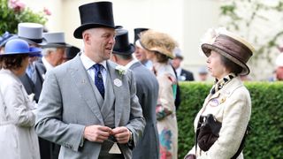 Mike Tindall and Princess Anne, Princess Royal on day one of Royal Ascot 2019