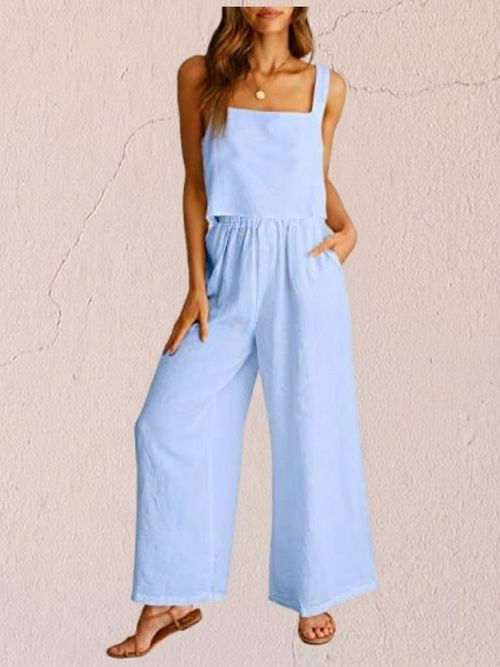Linen Pants Jumpsuit